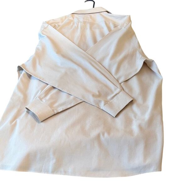 Joseph A. Bank Cream Long Sleeve Button-Up Shirt 17.5-34 - Picture 9 of 9
